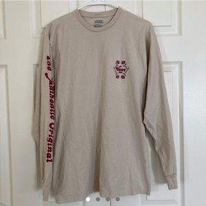 vans vines oatmeal long sleeve shirt